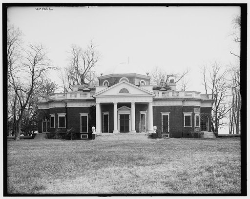 Monticello from the north, Charlottesville, Virginia