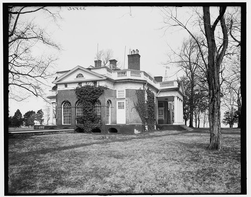 Monticello from the southeast, Charlottesville, Virginia