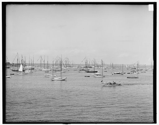 Harbor and N.Y.Y.C. (New York Yacht Club) fleet, Marblehead, Mass.