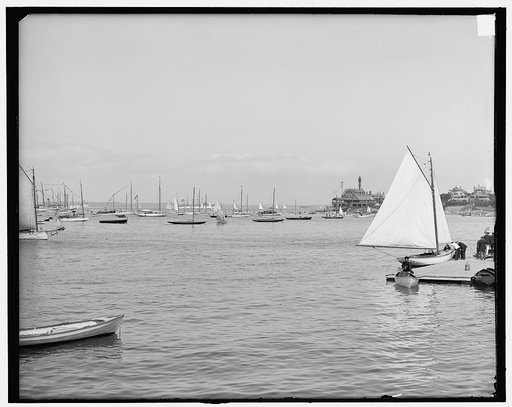 Harbor and N.Y.Y.C. (New York Yacht Club) fleet, Marblehead, Mass.