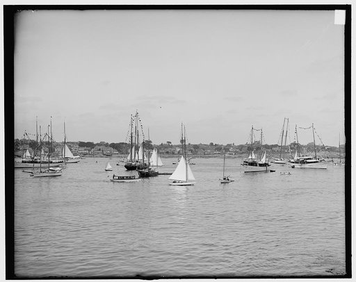 Harbor and N.Y.Y.C. (New York Yacht Club) fleet, Marblehead, Mass.