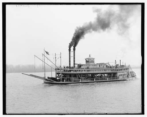 The America, Mississippi river boat, Mississippi River, Miss.