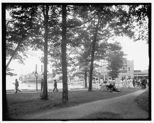 Arrival of the Cleveland & Toledo boat, Put-In-Bay, Ohio