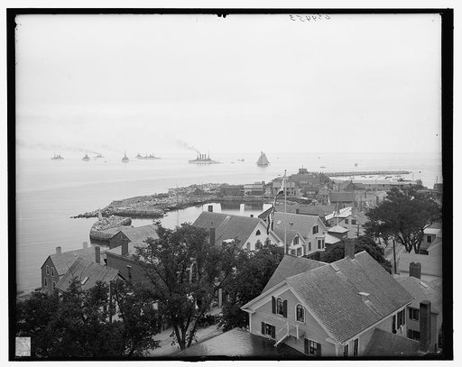 North Atlantic squadron in harbor, Rockport, Mass.
