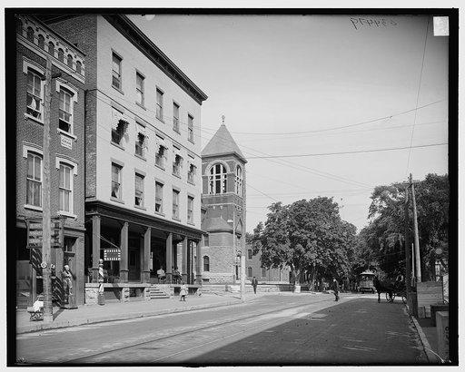Margaret Street, north from Cumberland Hotel, Plattsburgh, N.Y.