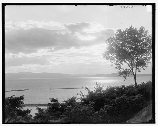 Sunset on Lake Champlain from Battery Park, Burlington, Vt.