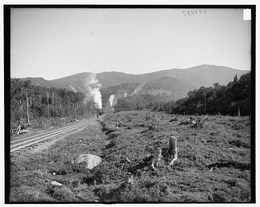 Trains starting up Mount Washington Railway, White Mountains, N.H.