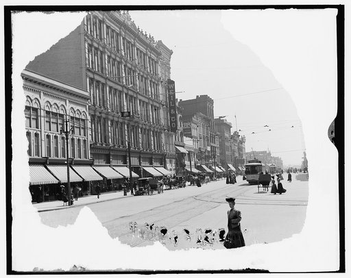 Woodward Avenue, south from Grand River Avenue, Detroit, Mich.