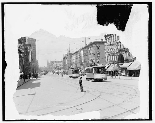Woodward Avenue, north from Jefferson, Detroit, Mich.