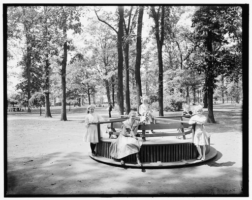 Merry-go-round in Clark Park, Detroit, Mich.