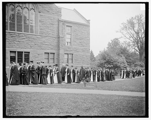 Faculty marching to chapel, Mount Holyoke College, South Hadley, Mass.