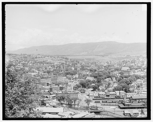 City and Hoosac Range from Whitt's Ledge, North Adams,Mass.