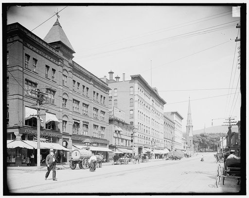Main Street, looking east, North Adams, Mass.