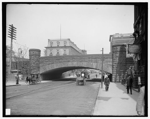 Railroad arch on Main Street, Springfield, Mass.