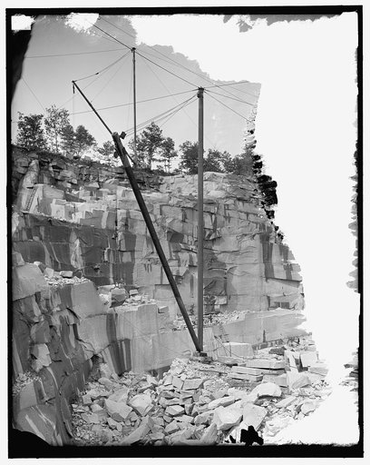 Quarrying granite, New England Granite Quarry, Concord, N.H.