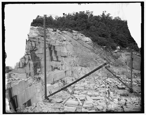 Quarrying granite, New England Granite Quarry, Concord, N.H.