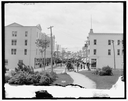 Main Street from the state park, Mackinac Island, Mich.