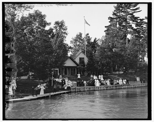 Columbus landing, Hamill's Inland Route, Cheboygan-Petoskey, Mich.