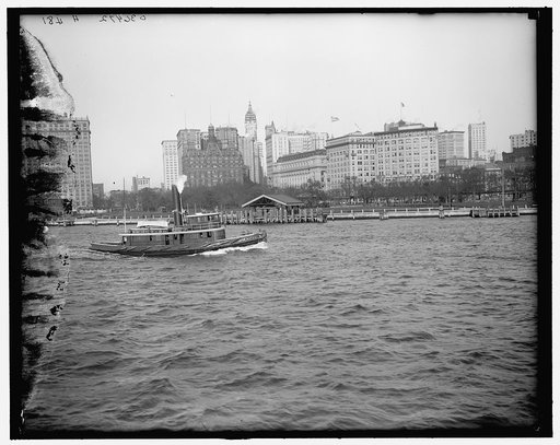 Battery Park from the water, New York, N.Y.