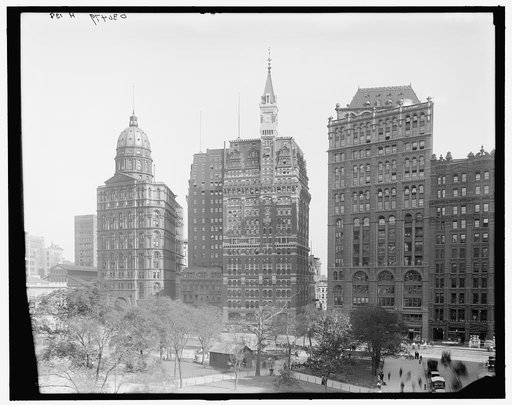 Newspaper Row, City Hall Park, New York, N.Y.