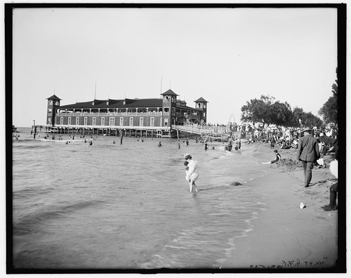 Beach and pavilion, Gordon Park, Cleveland, Ohio