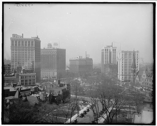 Grand Circus Park from D[etroit] A[thletic] C[lub] Building, Detroit, Mich.