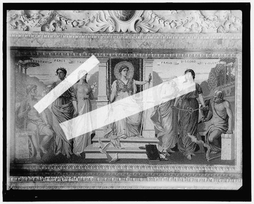 Mantel and mosaic "Law," by Dielman, Library of Congress [Thomas Jefferson Building