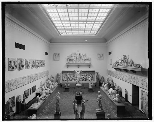 E. classical court from balcony, Museum of Fine Arts, Boston, Mass.