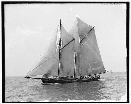 Fishing smacks [i.e. schooner], James W. Parker