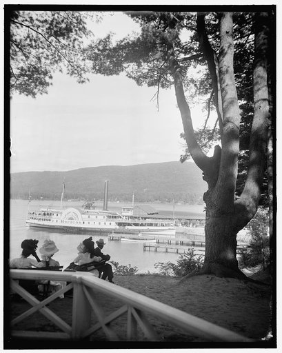 Steamer docks, Fort William Henry Hotel, Lake George, N.Y.