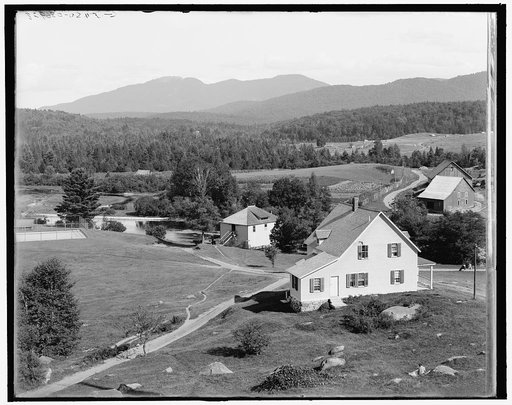Saranac Club, road to golf links and Ampersand Mountain, Adirondacks, N.Y.