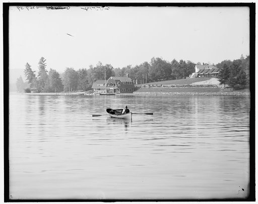 Raquette Lake, the Antlers from Strawberry Island, Adirondacks, N.Y.