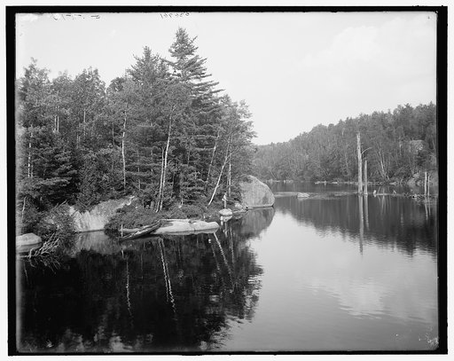 Saranac River, boulder bend, Adirondacks, N.Y.