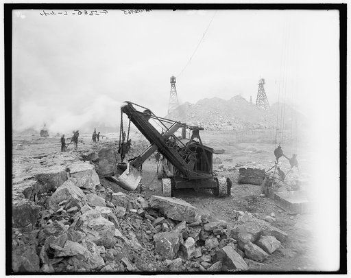The Excavated area, Livingstone Channel, Mich.