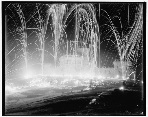 Midwinter carnival, storming the fortress, Saranac Lake, N.Y.