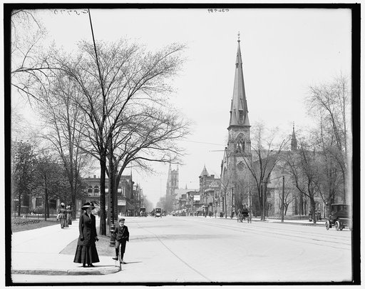 Woodward Avenue and Central Methodist Episcopal Church, Detroit, Mich.