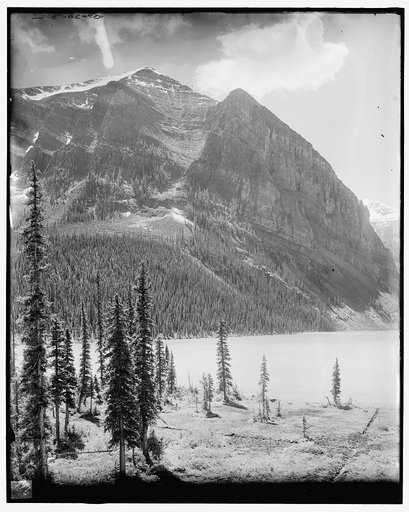 Lake Louise from chalet, Lake Louise & vicinity, Alberta, Canada