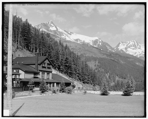 Hermit Range from Glacier House, Selkirk Mountains, British Columbia, Canada