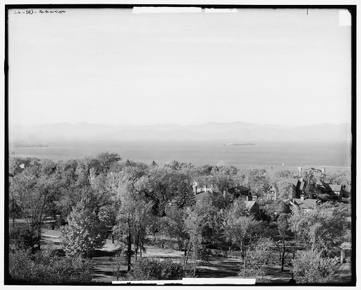 Lake Champlain from University of Vermont grounds, Burlington, Vt.