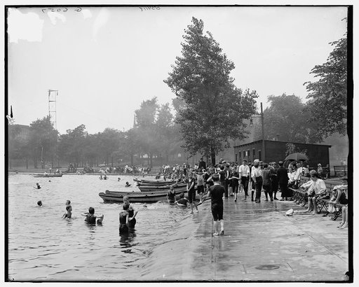 Bathing hour, Lake Elizabeth, West Park, Pittsburgh, Pa.