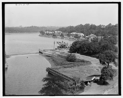 Boat houses along the Schuylkill, Fairmount Park, Philadelphia, Pa.