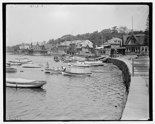 Boat houses on the Schuylkill, Fairmount Park, Philadelphia, Pa.