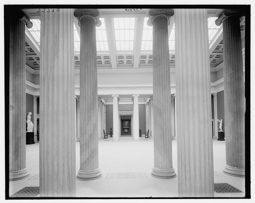 View across sculpture court, Albright Art Museum (Gallery), Buffalo, N.Y.