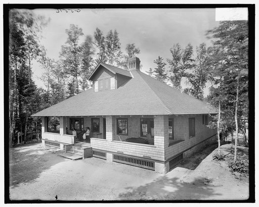 Brick cottage, the Antlers, Raquette Lake, Adirondack Mtns., N.Y.