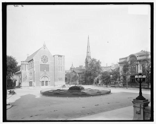 Circle, St. Mary's Church (Cathedral of the Immaculate Conception) and First Baptist Church, Syracuse, N.Y.