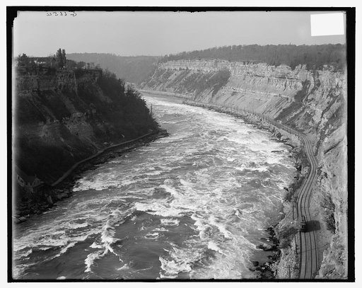 Whirlpool Rapids from Niagara Railway SuspensionBridge, Niagara Falls, N.Y.