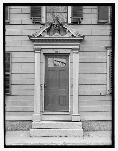 Doorway with broken pediment surmounted by pineapple, probably Salem, Mass.