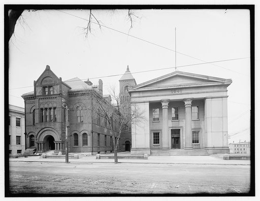 Old and new Essex County courthouses, Federal Street, Salem, Mass.