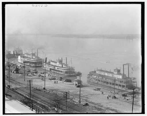 The Levee from the custom house, Memphis, Tenn.