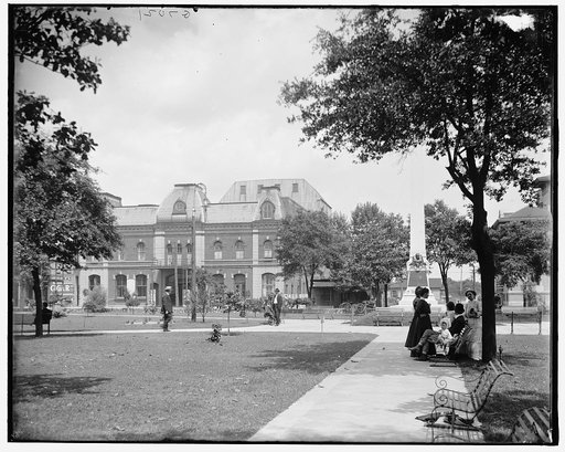 Opera house from Plaza Ferdinand VII, Pensacola, Fla.
